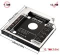 Universal SSD HDD Caddy 12.7mm Aluminum 2nd Hard Disk Drive Caddy Case, Support All Brand Laptop. 