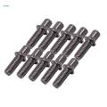 10Pcs Drum Tension Rods Smooth Deep Thread Strong Metal Tight Screw Short Screws for Snare Drum, Bass Drum Percussion Instrument DIY Replaces.