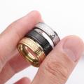 European and American cross-border titanium steel 6mm roman numeral ring fashion men's tide ring corroded stainless steel ring women.
