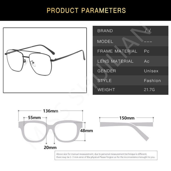 2024%20New%20Double%20Bridge%20Square%20Anti-blue%20Light%20Glasses%20Frame%20Women%20Men%20Vintage%20Transparent%20Computer%20Oversize%20Pectacle%20Eyeglasses%20-%20Image%202