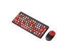 Wireless Keyboard and Mouse Combo QW02 | Ergonomic Keyboard and Mouse Set | 2.4Ghz USB Wireless Office Keyboard with Multi-Media Function Keys and Number Pad for PC Computer Windows | Wireless Keyboard Mouse Kit Colorful Mechanical Keyboard Set.