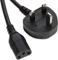 3-Pin 1.5 Meter Black & White Desktop Power Cable with Fuse. 