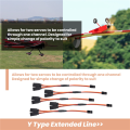 5Pcs 150mm Y Type Extended Line Extension Lead Wire Cable.