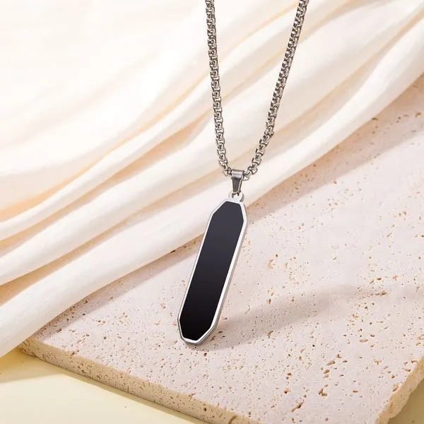 Black%20Enamel%20Bar%20Pendant%20Necklace%20Black%20Square%20Stainless%20Steel%20Link%20Chain%20Fashion%20Jewelry%20Chain%20For%20Men-Gift%20for%20Men%20-%20Image%205