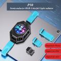 HXSJ P50 Mobile Phone Tablet Universal Radiator with RGB Light for PUBG Game Cooler for IPhone IOS Samsung Mini IPad Flat Cooling Fan. 