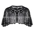 1920Banquet Evening Dress Women's Vintage Sequined Hollow Cape Stage European and American Dress Shawl Outer Match.