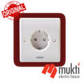 WENER 16A Two Pin Earthing Socket Combined Universal 2Pin Multi.