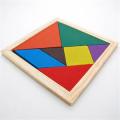 Delicate Children Mental Development Tangram Educational Wooden Jigsaw Puzzle Board Toys for Kids.