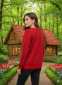 Ladies Winter Dress Solid Color Long Sleeve Sweater Cardigans.