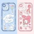 Cute Kuromi Cinnamoroll Melody For Samsung Galaxy Note 10 Lite A81 10 Plus 20 Ultra J4 J6 Plud J2 J7 Prime G530 M23 A72 A73 Cellphone Case Soft Cover Angel Eyes Crystal Square TPU Silicone Clear Lens Protection Shockproof. 