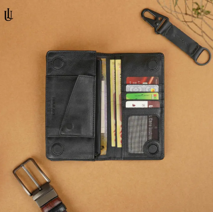 Urbaland%20Jarvi%20single%20mobile%20pocket%20Original%20Leather%20Long%20Wallet%20%E2%80%93%20Jarvi%20Long%20Wallet%20-%20Black%20-%20Image%202