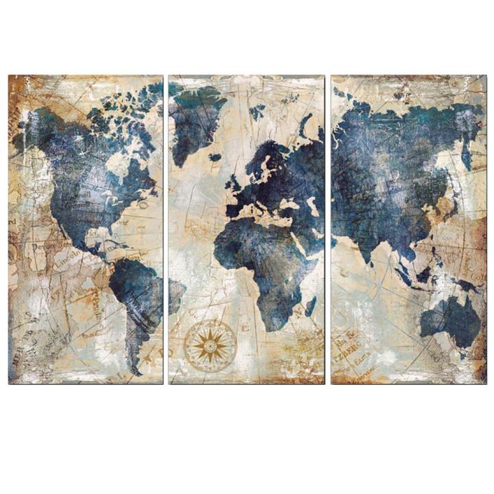 %E3%80%90beauty%20code%20store%E3%80%91(NEW)3%20Pcs/Set%20World%20Map%20Wall%20Art%20Home%20Living%20Room%20Decoration%20Gift%20-%20Image%203