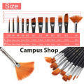 12pcs Artist Paint Brush Set Watercolour Acrylic Nylon Hair Painting Supply.