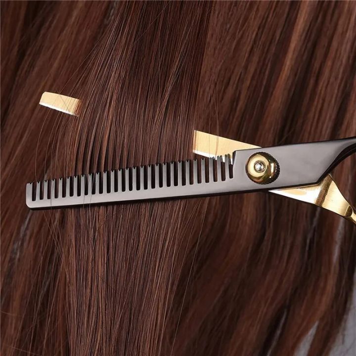 6%20Inches%20Black-gold%20Barber%20Scissors%20Household%20Scissors%20Flat%20Shears%20Fine-toothed%20Shears%20Barber%20Accessories%20-%20Image%203