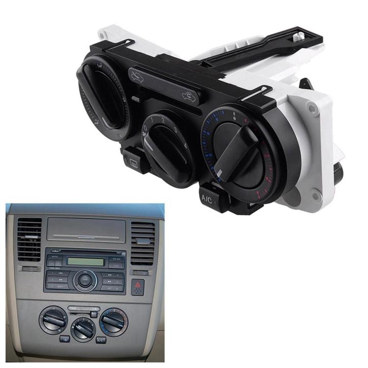 Bouton De Contrôle Climatisation Pour Nissan Tiida, NV200, Livina, Geniss - Lot De 3, Noir, Alliage Aluminium + ABS