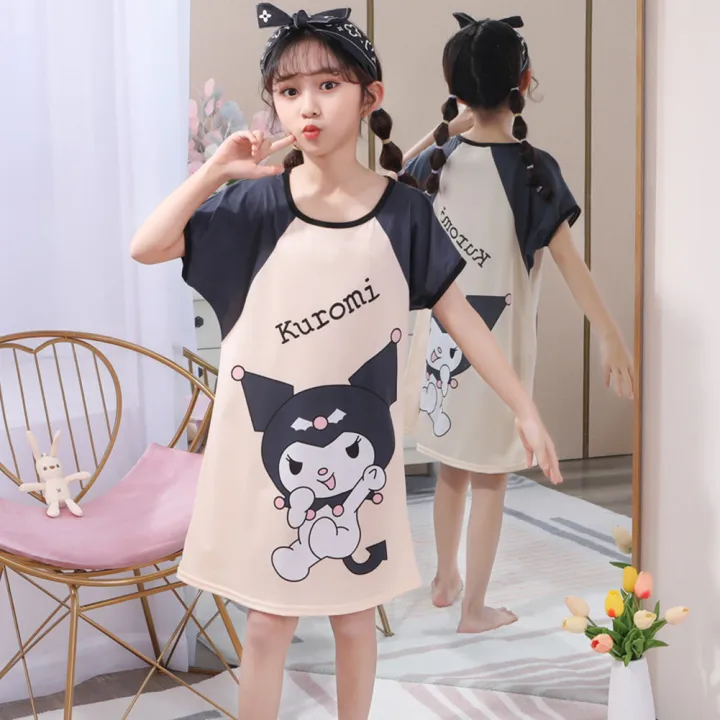 DSstyles%20Girls%20Nightgown%20Cartoon%20Cute%20Nightdress%20Summer%20Short%20Sleeves%20Sleepwear%20For%203-10%20Years%20Kids%20-%20Image%208