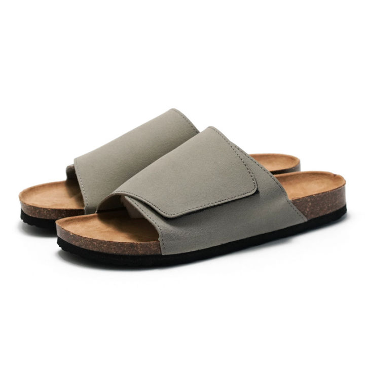New%20Suede%20Leather%20Cork%20Slippers%20for%20Men%20Summer%20Classic%20Flat%20Shoes%20Summer%20Men%20Outside%20Beach%20Sandals%20Man%20Roman%20Comfortable%20Slides%20-%20Image%203