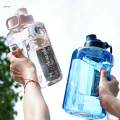 Portable Water Bottle Marker Wide Mouth Drinking for sports Running 1500ml Pink. 