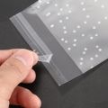 400Pcs Frosted Cute Dot Plastic Packaging Candy Biscuit Soap Packaging Bag Cake Packaging Self-Adhesive Sample Gift Bag. 