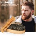 Beard Brush Mustache Comb Kit Boar Bristle Beard Brush Wooden Grooming Comb Facial Hair Care Gift Set For Men's Beard Styling. 