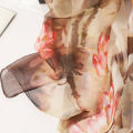 【selevn roind】Elegant Gauze Scarf Beach Printing Sunscreen Shawl Lotus Flower Design Elegant Pretty Madam Women Smooth Scarves 18 Style.