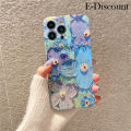 New Phone Case For Apple iPhone 15 Pro Max 15 Plus Cover Soft Blue Light Oil Painting Flower Silicone Anti Shock for iPhone 15 Plus 15 Pro Max Case. 