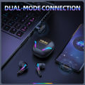 ONIKUMA T27 Earphones Dual Mode Earbuds 2.4GHz Low Latency Gaming Headset With Charging Box Touch Control RGB Headsets. 