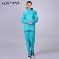 All-weather Rain Gear High Visibility Reflective Rain Suit for Men Women Waterproof Outdoor Rain Jacket Trousers with Hood Breathable Rain Gear Set. 