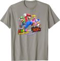 Super Mario 3D World Bowser's Fury Group Rainbow Circle T-Shirt. 