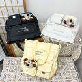 High value multi-pocket shoulder bag junior high school students high school students contrast school bag cute large capacity tote bag female wholesale. 