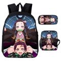 Beautiful Kamado Nezuko Backpack Boys Girls Demon Slayer School Bag 3 Pcs Set Book Bags Pencil Bag Back To School Gifts Mochila. 