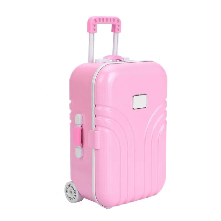 Baby Suitcase Toy Mini Luggage Box Plastic Small Trolley Case Cute Hand Money Decoration for Kids Girls