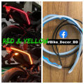 Car RED LED 45cm Daytime Running Light Flexible Strip Waterproof Flashing Yellow 12V 2PCS. 