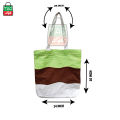 TAG Lifestyle Multicolor Canvas Tote Bag/Fashionable Mixed Color Tote Bag With Zipper Enclosure for girls For University/College/Trendy Fashionable Women. 