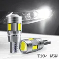 2x Car 5W5 LED Bulb T10 W5W LED No ERROR Signal Light Canbus 12V 6000K Auto Claerance Wedge Side Reverse Lamps 5630 6SMD Lamp. 