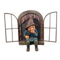 Snicker Boy Design Garden Character Statues Outdoor Funny Statue for Garden Decor Yard Lawn Ornaments. 