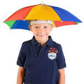 Head Umbrella Hat for Kids and Adults, Hands Free Umbrella Clear for Rain Sunny Golf. 
