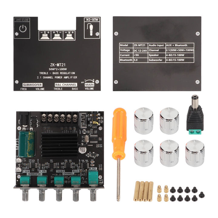 ZK%20MT21%20Bluetooth%20Power%20Amplifier%20Board%202.1%20Channel%20DC%2012V%E2%80%9124V%20Sound%20Power%20Amplifier%20Module%20for%2020%E2%80%91100W%204%E2%80%918%CE%A9%20Speaker%20-%20Image%202