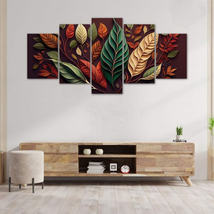 premium quality 5Pcs In 1 Set Wall Canvas Art printing | Daraz.com.bd