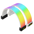 LOVING COOL PSU Extension Cable ARGB Strimer Plus ATX 24Pin PCI-E 16Pin Soft Silicone Bendable 5V 3Pin ARGB Sync PC Cable. 
