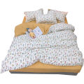 【Factory Store】Xiaohongshu Internet celebrity pastoral style, fresh floral yellow polka dot bed sheets, three or four pieces of bed sheets, one piece of dropshipping. 