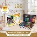 100% ORGINAL145 Colourbox Set -Unicorn Color Box with Multiple Coloring Kit, Professional Drawing Color Pencils, , Water Colors and Acrylict Craft - Multicolor (BIG COLOR SET) Unicorn Design 145 pcs Art set Aluminum Case Painting Pen Stationery Set. 
