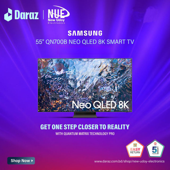 Samsung 2022 model 55 Inch QN700B Neo QLED 8K Smart TV | Daraz.com.bd