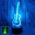 Creative LED Night Light 7 Color Chang 3D Guitar Shape Touch Lamp Decorative 11UA.