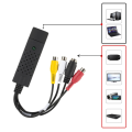 USB Video Capture Card, Audio Video Converter Grabber for to USB Convert Mini DV VCR Hi8 DVD to Digital Easy Install Easy to Use. 