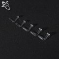 ZS 1 Piece Glass Clear Nose Piercing Retainer I L Shape Nose Studs Invisible Nostril Helix Cartilage Piercings Jewelry 18-10G. 