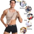 Mens Compression Shirts Body Shaper Slimming Elastic Slim Muscle Tank Shapewear  Skinny Tummy Waist Trainer sture Shirt. 