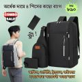Combo 3PCS USB Charging Waterproof School bag male Business Travel Bags 15.6 inch. 