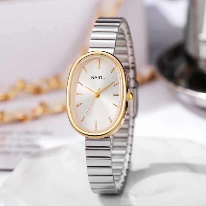Stainless%20Steel%20Strap%20&%20Alloy%20Case%20Elegant%20Oval%20Dial%20Quartz%20Dress%20Wristwatch%20for%20Women%20%E2%80%93%20Classic%20Ladies%20Watch%20-%20Image%203