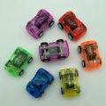Transparent pullback car children's toys candy color mini car gift gacha stall two yuan store. 